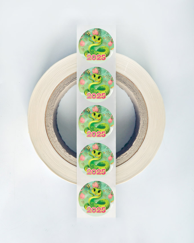 новорічна самоклейка